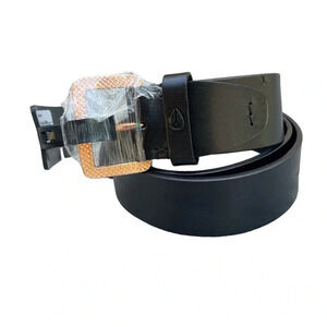 Nixon Heritage Leather Belt, black/rose gold